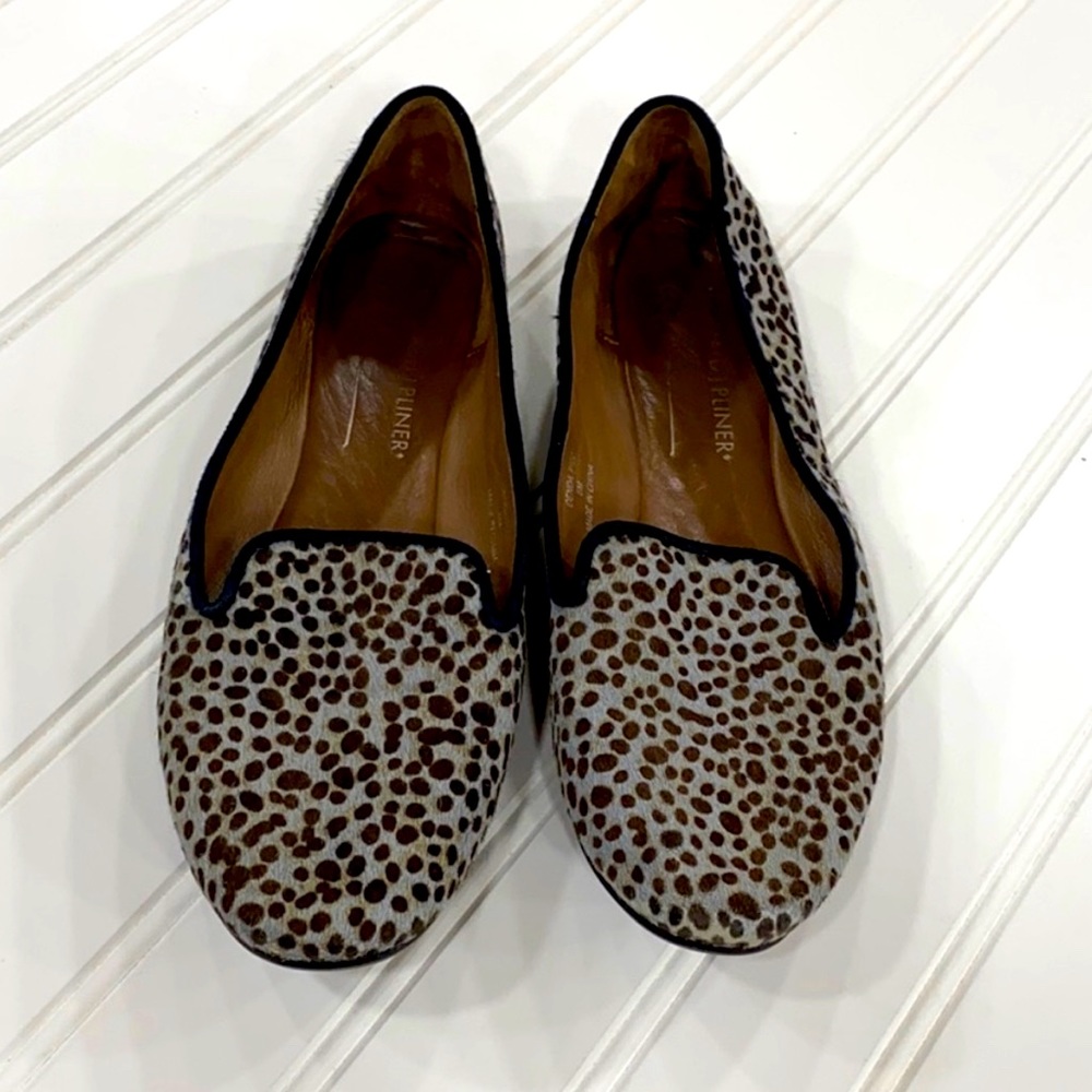 Donald Pliner Cheetah Pony Hair Denda Flats - sz 6